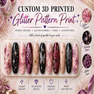 Upload Custom Nail Designs Glitter Pattern Print
