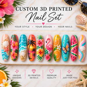 Custom 3D Printed Nail Christmas Set #001