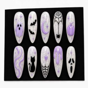 Custom 3D Printed Nail Halloween Set #002