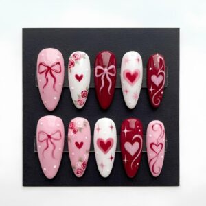 Custom 3D Printed Nail Valentine Set #001