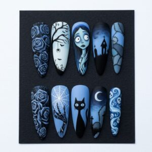 Custom 3D Printed Nail Halloween Set #001