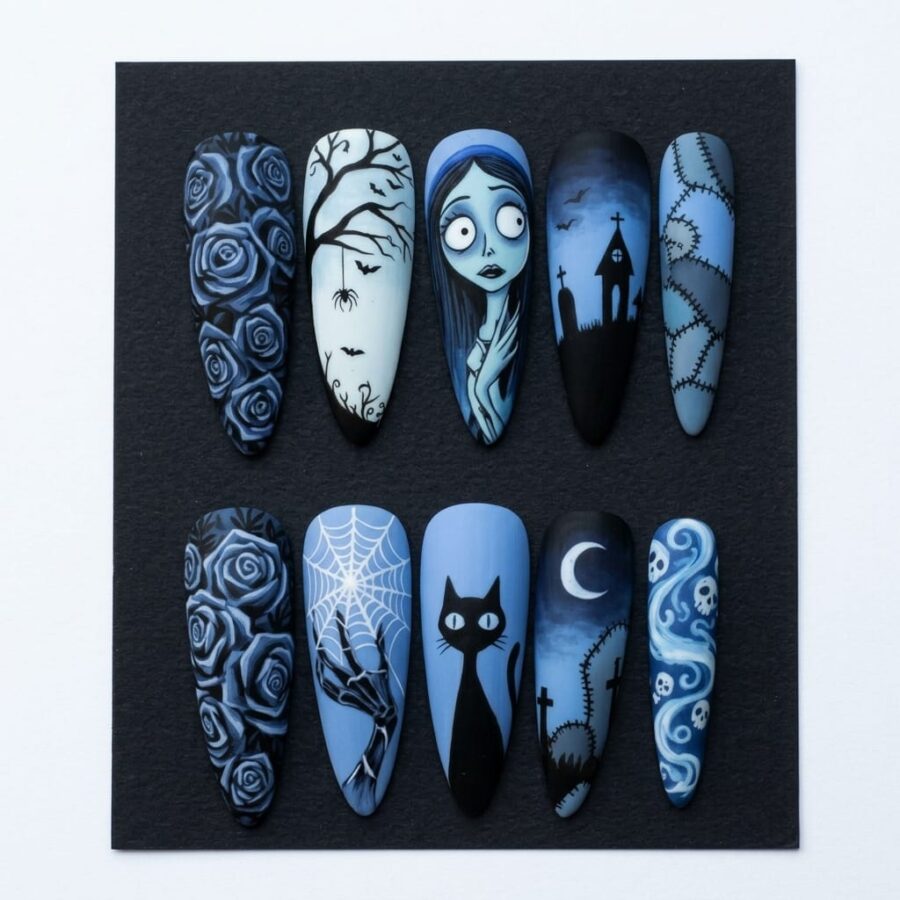 Custom 3D Printed Nail Halloween Set #001