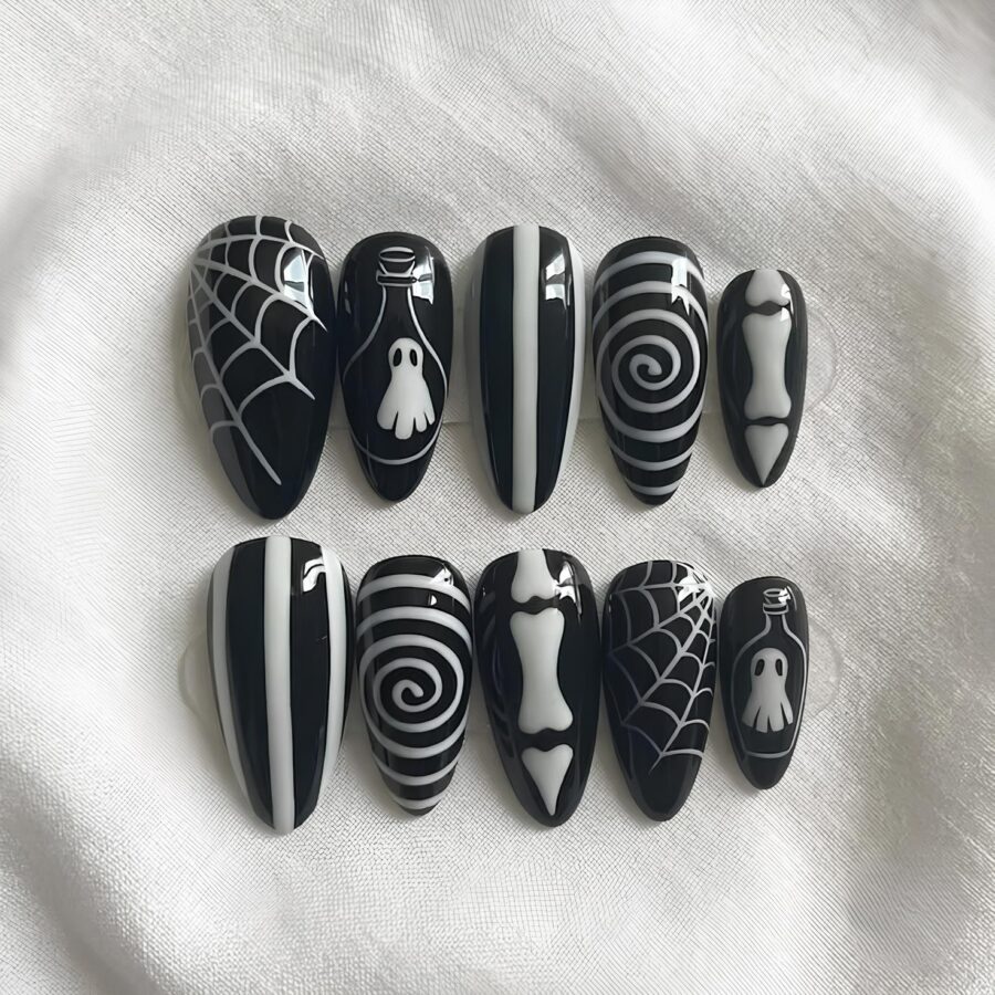 Custom 3D Printed Nail Halloween Set #006