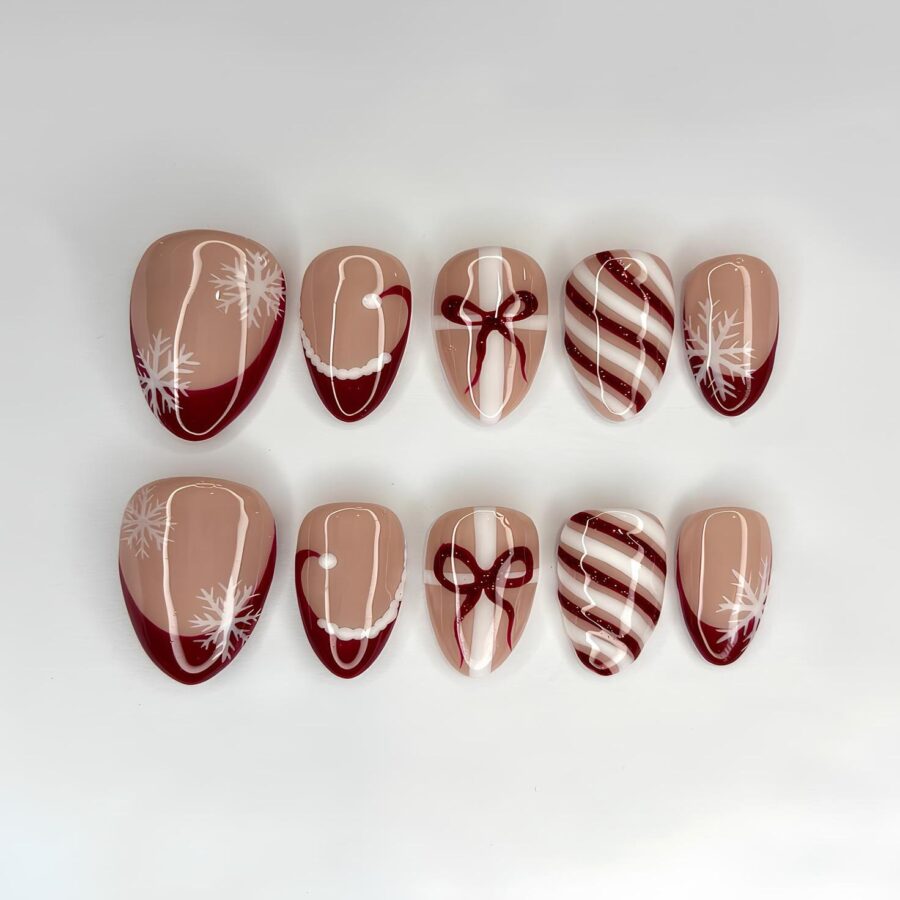 Custom 3D Printed Nail Christmas Set #001