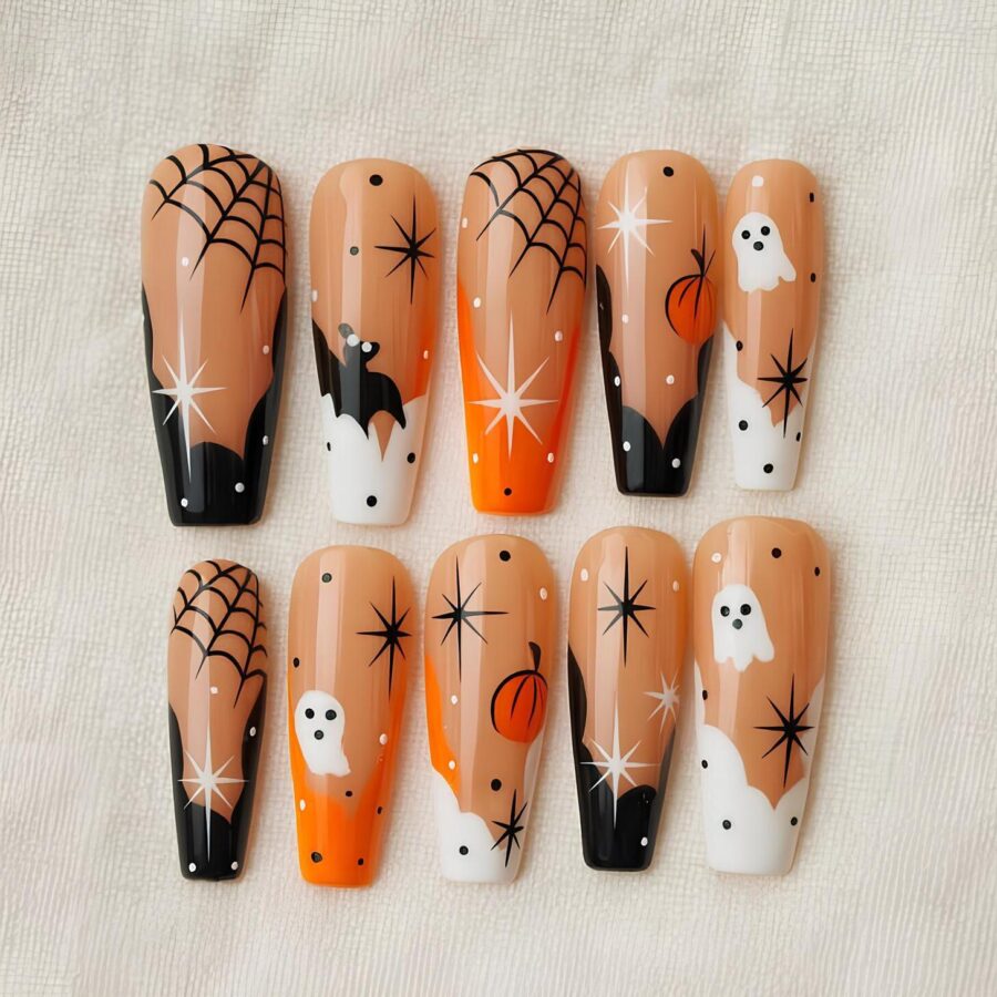 Custom 3D Printed Nail Halloween Set #013