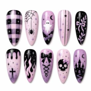 Custom 3D Printed Nail Halloween Set #008