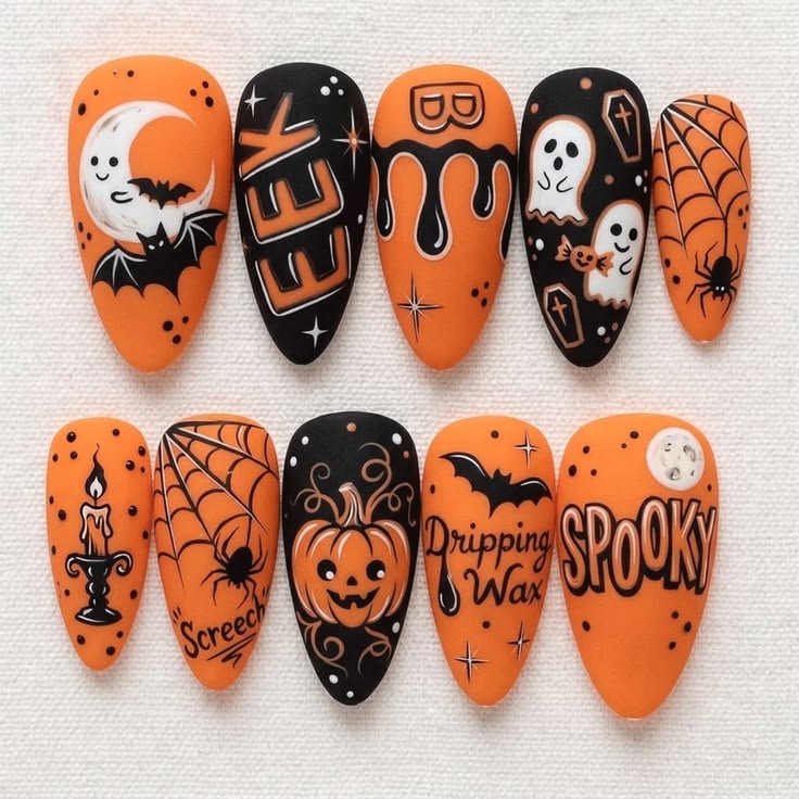 Custom 3D Printed Nail Halloween Set #011