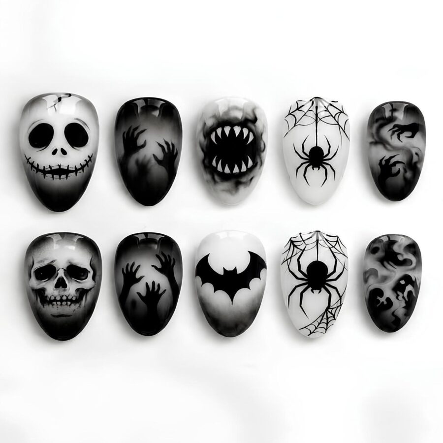 Custom 3D Printed Nail Halloween Set #010