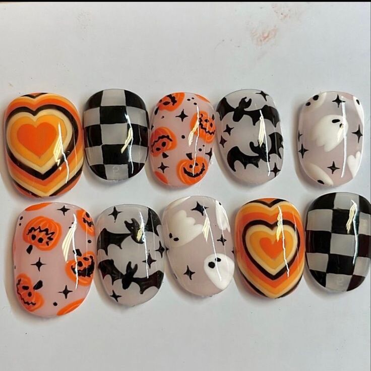 Custom 3D Printed Nail Halloween Set #015