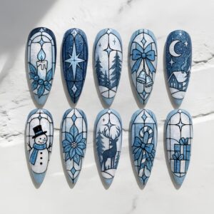Custom 3D Printed Nail Christmas Set #003