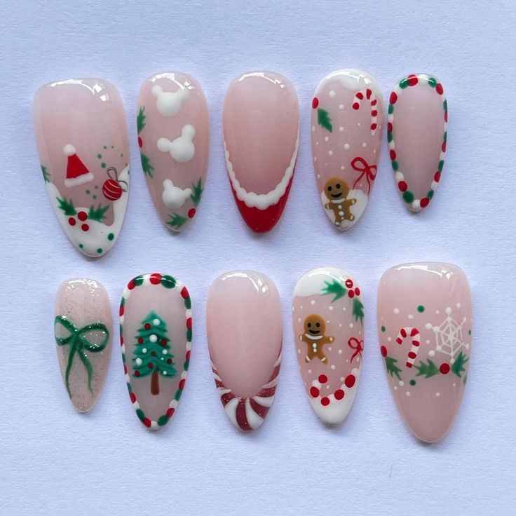 Custom 3D Printed Nail Christmas Set #004